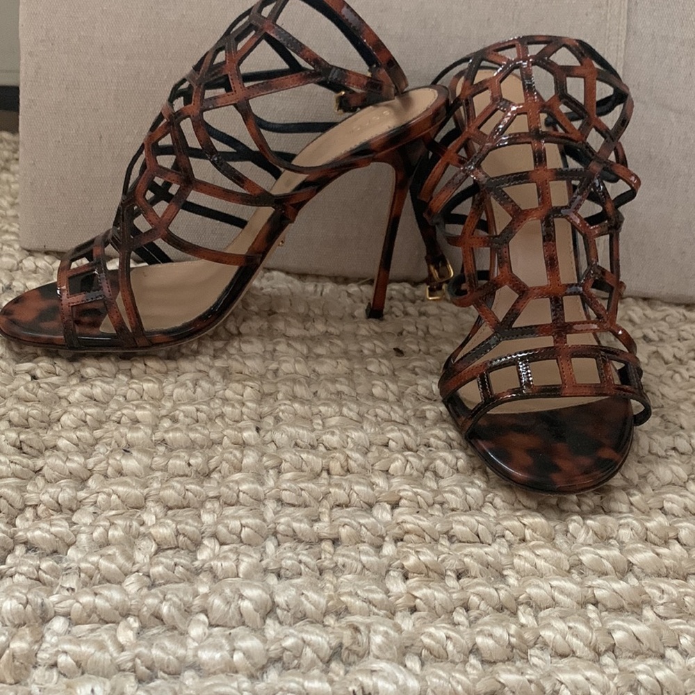 Sergio Rossi
Puzzle Patent Leather 110mm Sandal/ shoe Tortoise